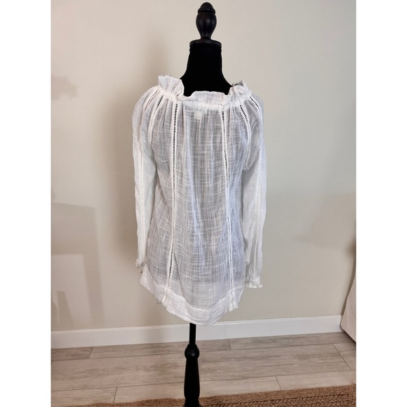 Sundance Artists Dream Top Sheer Relaxed Fit Ruffle Tassel Beachy‎ Flowy Size XS - Picture 4 of 7